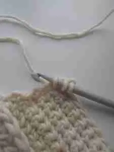 Working The Heel Crochet Christmas Stocking