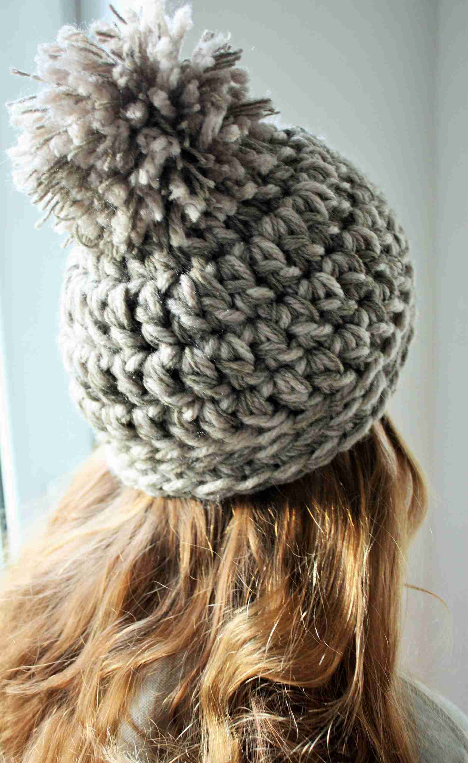 Super Bulky Knit Hat Free Pattern with Double Brim · Crazy Hands