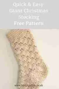 Giant chunky christmas stocking free crochet pattern