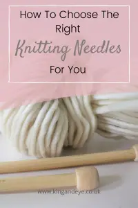 knitting needles and merino yarn