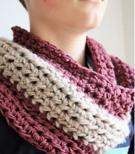 two colour unisex cowl crochet pattern