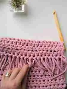 Crochet Boho Evening Purse with Fringe or Tassels