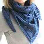 Easy Crochet Lace Triangle Shawl