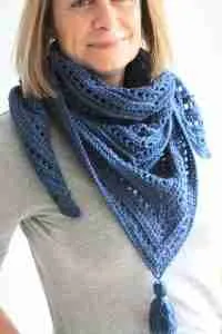 Easy Crochet Lace Triangle Shawl