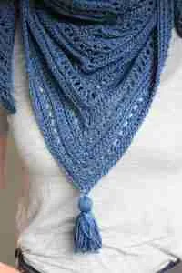 Easy and elegant Bracken Ridge Crochet Triangle Shawl with Tassel
