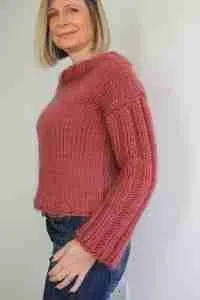 Modern Easy Chunky Knit Sweater Free Pattern