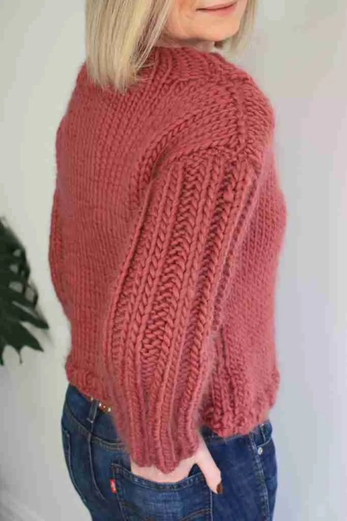 chunky knit sweater easy knitting pattern