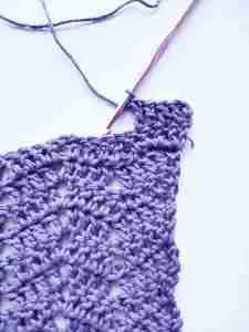 Peephole CHevron Crochet Tutorial Starting The Row