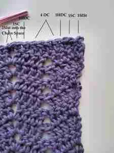 Creating a Straight Edge on Peephole Chevron Crochet