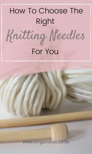knitting needles and merino yarn
